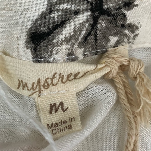 Mystree Floral Slub and Knit Top Size M - Picture 4 of 8